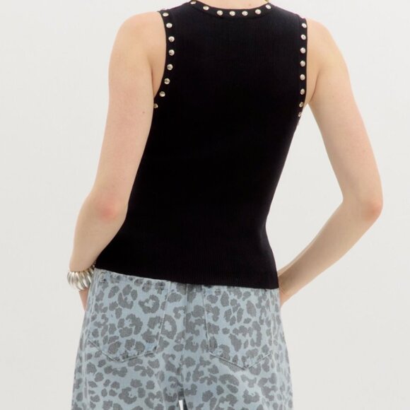 Black Studded Tank - Picture 4 of 5